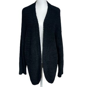 dip Black Fuzzy Cozy Cardigan Women’s Size 1X